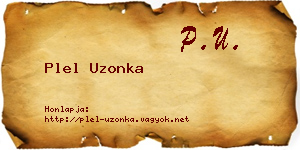 Plel Uzonka névjegykártya